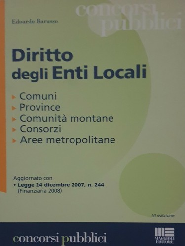 Diritto degli enti locali - degli,