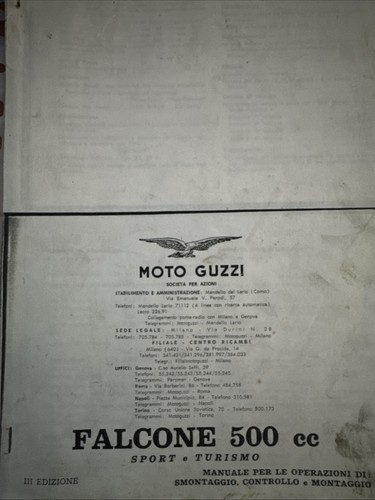 Moto guzzi falcone - falcone, e