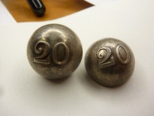 2 BOUTONS DE DOLMAN DU 20e