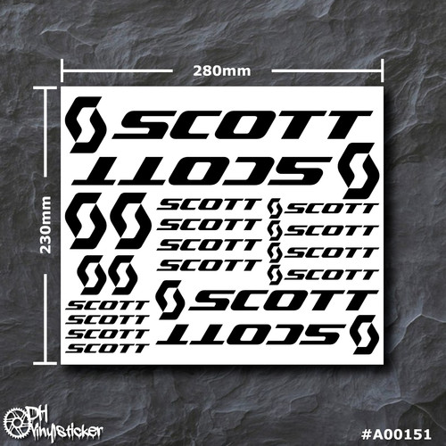 Scott sticker nero set - scott,