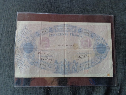 Banconota banca francia - francia, 500