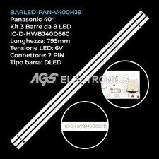 KIT 3 BARRE STRIP LED TV PANASONIC V400HJ9-MD1, IC-D-HWBJ40D660, TX40DS400B
