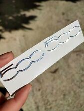 Coppia adesivi resinati 3D logo fiat 500