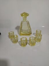 Servizio Bottiglie E Bicchieri Cristallo Citrino Art Deco 1930 Stile MOSER Dec