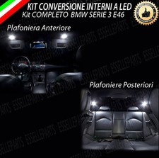 KIT FULL LED INTERNI BMW SERIE 3 E46 PLAFONIERA ANTERIORE + POSTERIORI