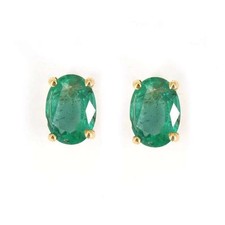 Orecchini solitario smeraldo