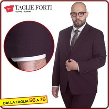 completo uomo abito elegante TAGLIE FORTI giacca e pantalone da 58 alla 74