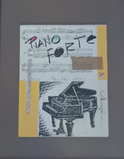 Giuseppe Chiari (Firenze 1926-2007)  Quadro Dipinto Tecnica Mista con Autentica