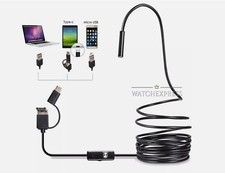 SONDA Telecamera ENDOSCOPICA per Ispezione USB 10M 6LED IP67 ANDROID PC NOTEBOOK