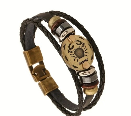 Bracciale zodiaco simil cuoio - simil, cuoio-
