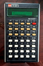 Calcolatrice elettronica vintage Sharp Elsi Mate EL-500 testata funzionante 5,5"x3"