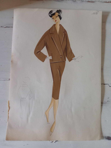 Figurino moda anni - figurino, di