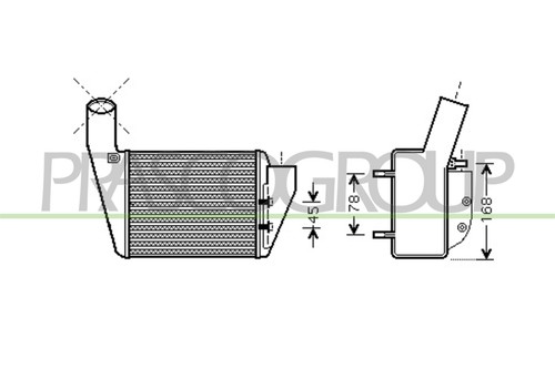 Intercooler per audi skoda - dx,
