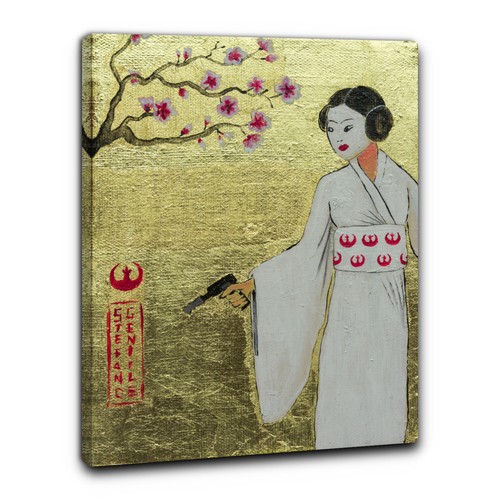 Nerdart quadro leia ukiyo - nerdart,