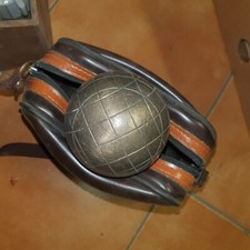 GIOCO DELLE BOCCE - 4 VECCHIE BOCCE IN METALLO con custodia