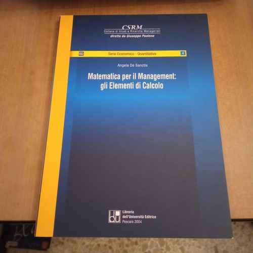 Matematica per management - per, il