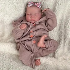 BAMBOLA REBORN Femmina Morbido 45CM Neonata Bambole Bambina + VESTITINO
