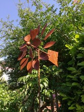 Ruota eolica in acciaio inox doppia benna mulino a vento giardino spina da gi...