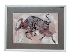 *HH* Quadro Dipinto Sage Vernis Gino Falzon Toro Espressionismo Pittura Painting