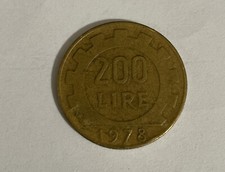 1978 200 lire coin without