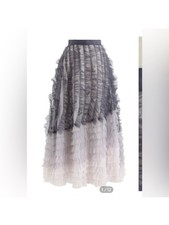 Maxi gonna in tulle a rete con