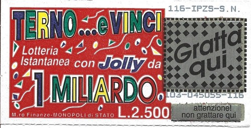 Gratta vinci terno - gratta,