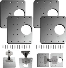 4 Pezzi Staffe per Riparazione Cerniere,Piastra per Riparare Mobili Cerniere per