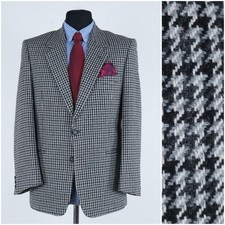 Blazer cappotto sportivo uomo vintage italiano tweed jacket 40R UK LEBOLE pied de poule