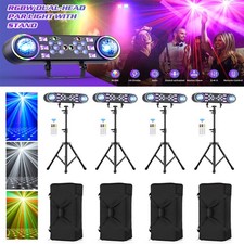 4x DMX Wash Laser LED sfera discoteca DJ luce festa illuminazione palco set con custodia