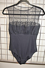 Top tuta ZARA nero pizzo rete