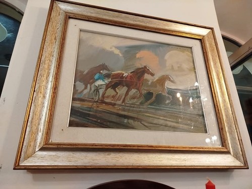 Quadro olio tela mario - quadro,