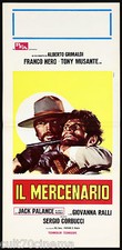 IL MERCENARIO LOCANDINA CINEMA FILM WESTERN CORBUCCI FRANCO NERO PLAYBILL POSTER