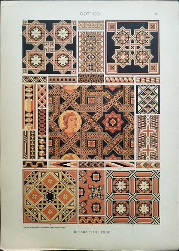 Antica stampa colori del - a,