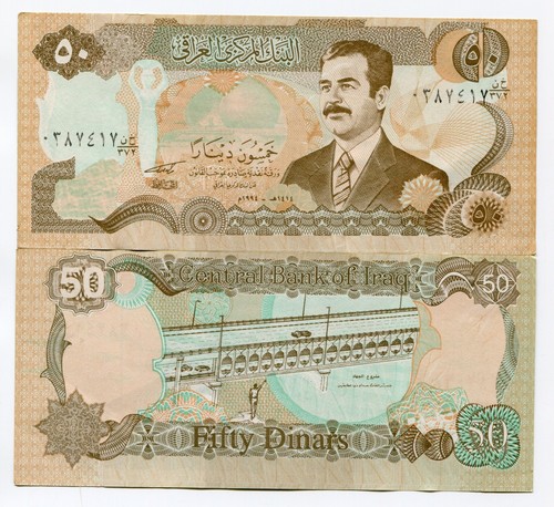 Banconota irachena saddam - banconota,