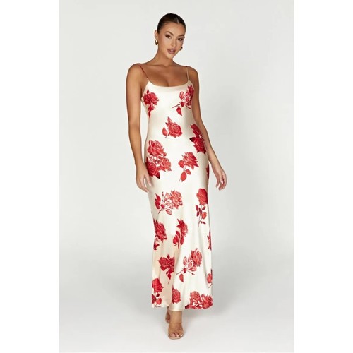 Maxi abito meshki rosso rosa - maxi,