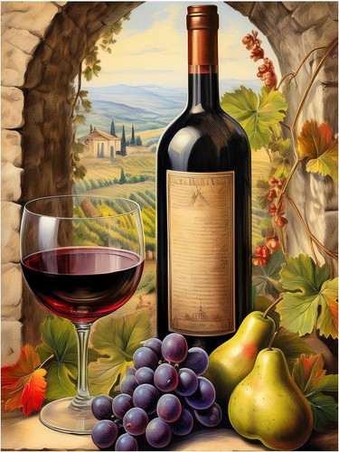 Piastrella murale tema vino - murale,