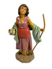 Donna con Brocca e Bastone Fontanini Cm 19 Novità 2025 - Pastori per Presepe