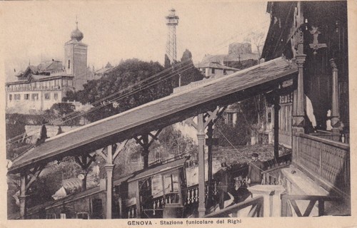 Cartolina genova stazione - di,