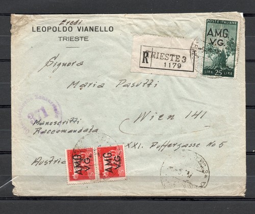 Amg storia postale trieste - postale,,