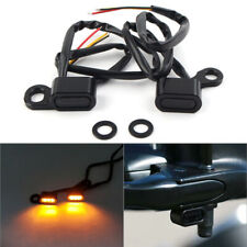 Motore Mini Frecce LED Nero Rubinetto Manubrio per Harley Softail Dyna Sportster