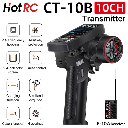 Hotrc trasmettitore 10ch - hotrc, ct-8b
