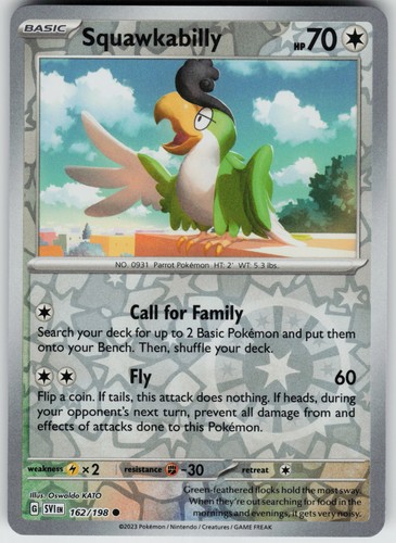 Pokemon squawkabilly 162 198 - squawkabilly, 162/198