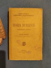 LA TEORIA DI DARWIN CRITICAMENTE ESPOSTA DA GIOVANNI CANESTRINI - 1880 RARO