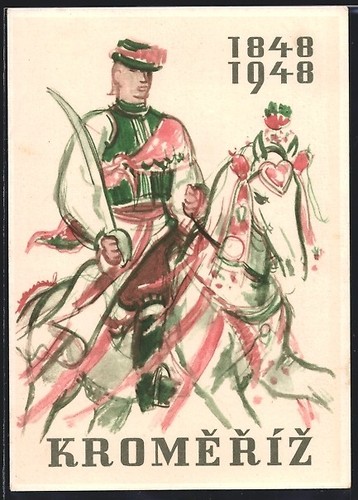 Cartolina artista kromeriz - cartolina, d'artista