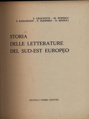 Storia delle letterature del - storia,