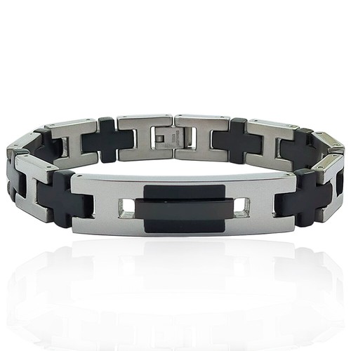 Bracciale acciaio con - in,