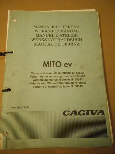 Manuale officina cagiva mito - cagiva,