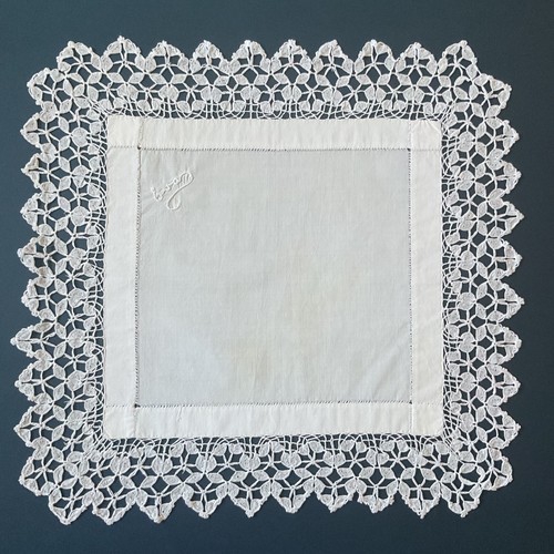 Fazzoletto antico merletto - , di