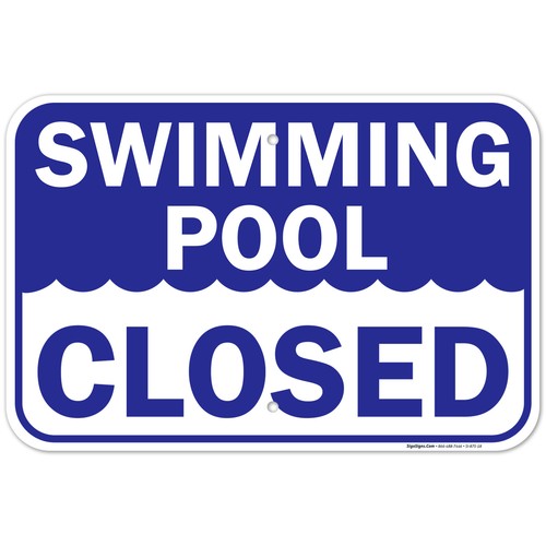 Insegna chiusa per piscina,