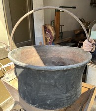 grande paiolo in rame antico